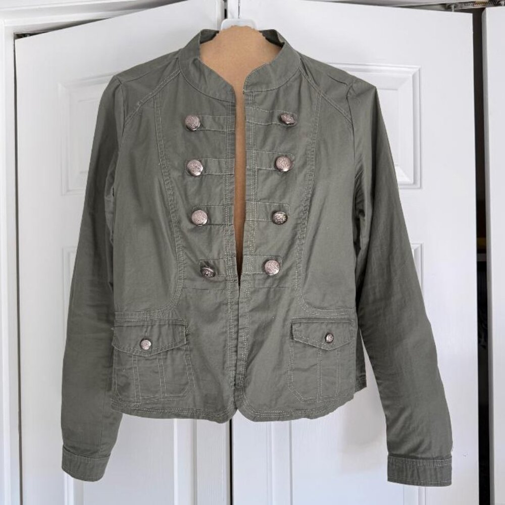 Maurices Deep Forest Utility Jacket with Open Front